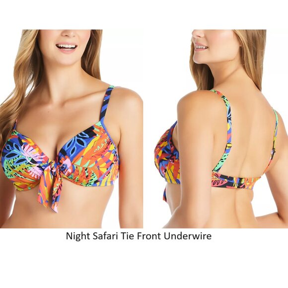 NWT Bleu Rod Beatty Women's Bikini Bandeau Top Multicolor Sz 4-36DD $100 12HL746 - Picture 9 of 9